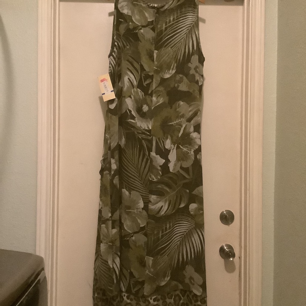 NWT Multiples Tropical Maxi Dress - size 1X